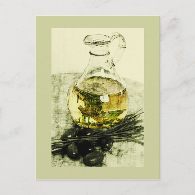 rustic olive oil postcard (Front)