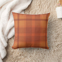 Rustic Orange Autumn  Fall Plaid Tartan 