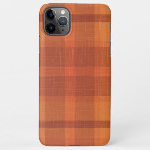 Rustic Orange Autumn  Fall Plaid Tartan iPhone 11Pro Max Case