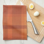 Rustic Orange Autumn  Fall Plaid Tartan  Tea Towel<br><div class="desc">Rustic Orange Autumn  Fall Plaid Tartan</div>