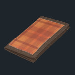 Rustic Orange Autumn  Fall Plaid Tartan  Trifold Wallet<br><div class="desc">Rustic Orange Autumn  Fall Plaid Tartan</div>