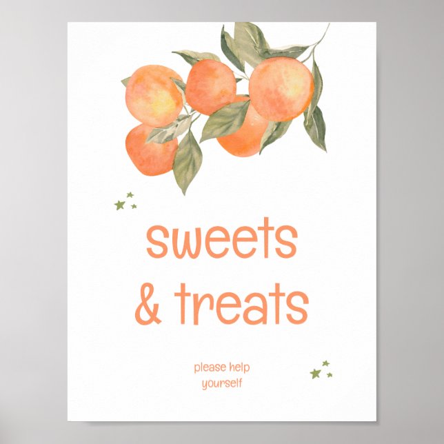 Rustic Orange Grove "Sweets & Treats" Sign  (Front)