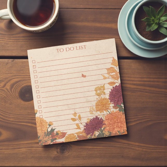 Rustic Orange Marigold To Do List Nature Botanical Notepad (Rustic Orange Marigold To Do List Nature Botanical Notepad)