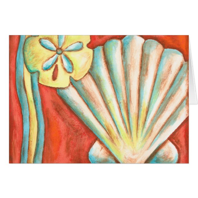 Rustic Orange Seashells (Front Horizontal)