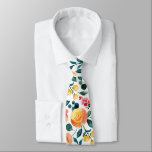 Rustic Orange Watercolor Floral Wedding Tie<br><div class="desc">A fresh floral tie featuring hand-painted blooms in sunny yellow,  coral,  and green. The cheerful garden-inspired design adds a modern yet timeless touch to any outfit—perfect for weddings,  groomsmen,  spring events,  or festive holiday gatherings. A thoughtful gift for stylish men who love bold,  colorful accessories with personality.</div>