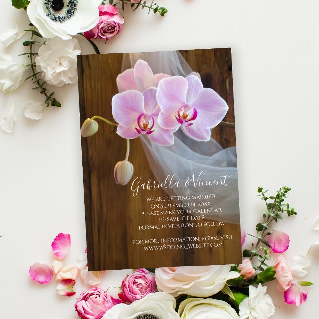 Rustic Orchid Country Barn Wedding Save the Date (Creator Uploaded)