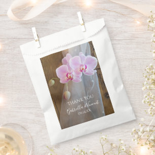 Rustic Orchid Elegance Country Wedding Thank You Favour Bags