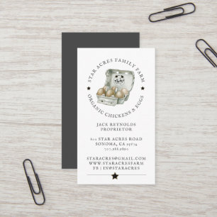 Rustic Organic Chicken Fresh Organic Eggs Busin Business Card