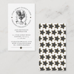 Rustic Organic Chicken Fresh Organic Eggs Business Card