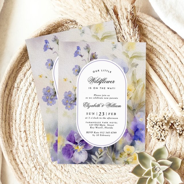 Rustic Our Little Wildflower Baby Shower Invitation (Creator Uploaded)