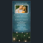 Rustic Outdoor Garden Firefly Wedding Programs Programme<br><div class="desc">Rustic Outdoor Garden Firefly Wedding Programs - features a night sky background with grass and fireflies. Change the demo photo to one of your own.</div>