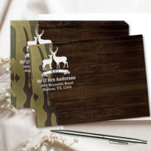 Rustic Outdoors Western Country Deer Wedding