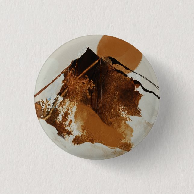 Rustic Painted Mountain Landscape 3 Cm Round Badge (Front)