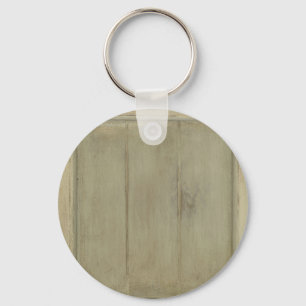 Rustic Painted Wood Key Ring