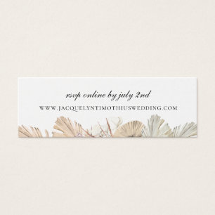Rustic Palm Frond Wedding Website RSVP