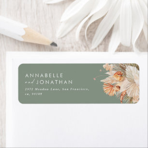 Rustic pampas grass floral terracotta sage green