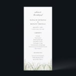Rustic Pampas Grass Wedding Programme<br><div class="desc">Rustic Watercolor Pampas Grass,  wedding program.</div>