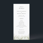 Rustic Pampas Grass Wedding Programme<br><div class="desc">Rustic Watercolor Pampas Grass,  wedding program.</div>