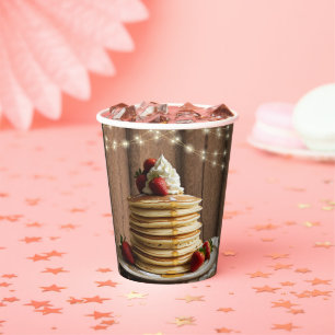 Rustic Pancakes Baby & Brunch Baby Shower Paper Cups