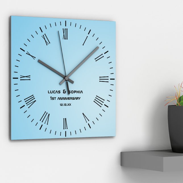 Rustic Paper 1st Wedding Anniversary Wall Clock (Creator Uploaded)