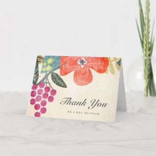 Rustic Paradise Wedding Thank You Card