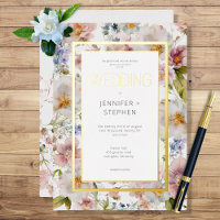 Rustic Pastel April Watercolor Floral Wedding