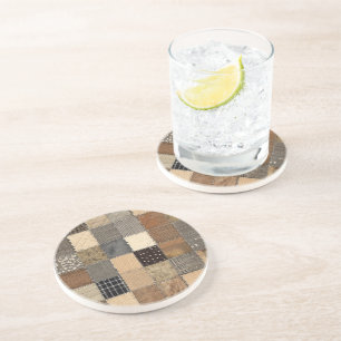 Rustic Patchwork Coaster