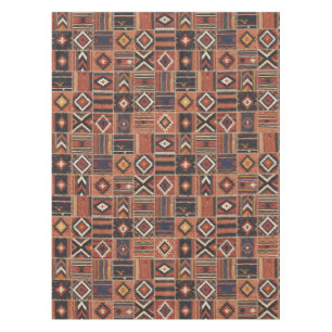 Rustic Patchwork Kilim Geometric Tapestry Tablecloth