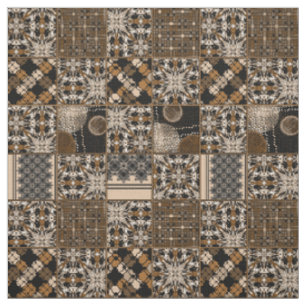 Rustic patchwork pattern fabric