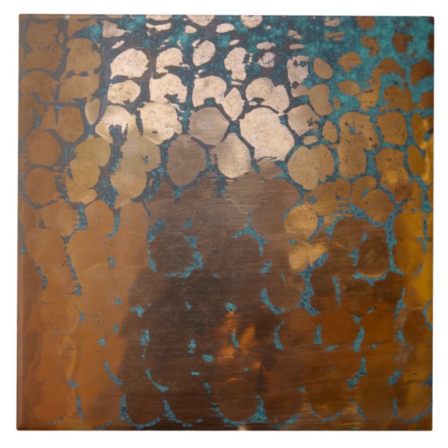 Rustic Patina Copper Tile (Front)