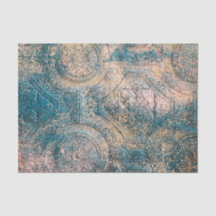 Rustic Patina Tissue Paper with Boho tones