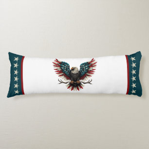 Rustic patriotic American/USA bald eagle Body Cushion