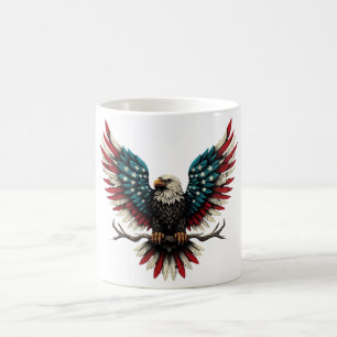 Rustic patriotic American/USA bald eagle Coffee Mug