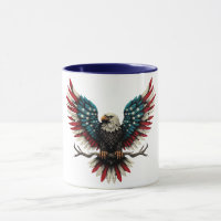 Rustic patriotic American/USA bald eagle
