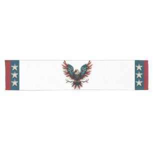 Rustic patriotic American/USA bald eagle Short Table Runner