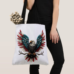 Rustic patriotic American/USA bald eagle Tote Bag