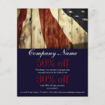 Rustic Patriotic American Wooden Construction