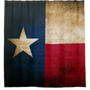 Rustic Patriotic Flag of Texas Shower Curtain
