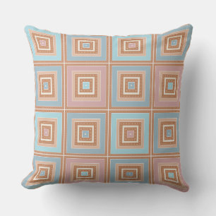Rustic pattern of squares in patchwork style Cushion