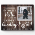 Rustic Paw Prints Personalised Pet Memorial Photo