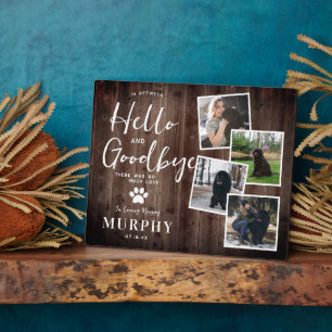 Rustic Paw Prints Personalised Pet Memorial Photo Plaque