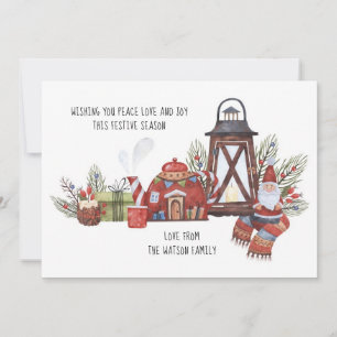 Rustic Peace Love Joy Christmas Photo Personalised