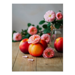 Rustic Peach Beauty Poster