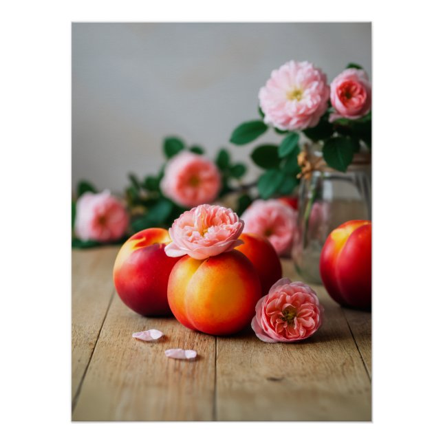 Rustic Peach Beauty Poster (Front)