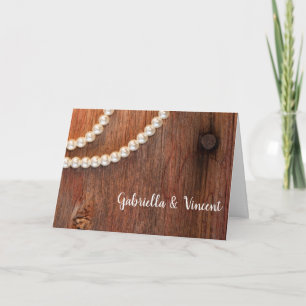 Rustic Pearls Country Barn Wedding Invitation