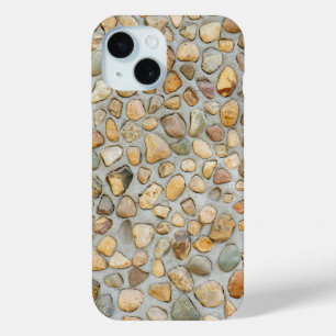 Rustic Pebblestone Wall iPhone 15 Case
