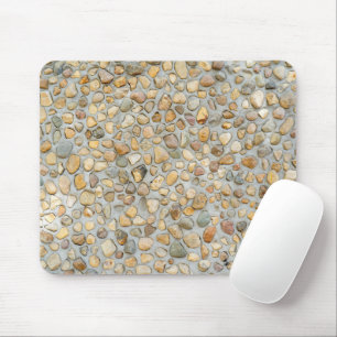 Rustic Pebblestone Wall Mouse Pad