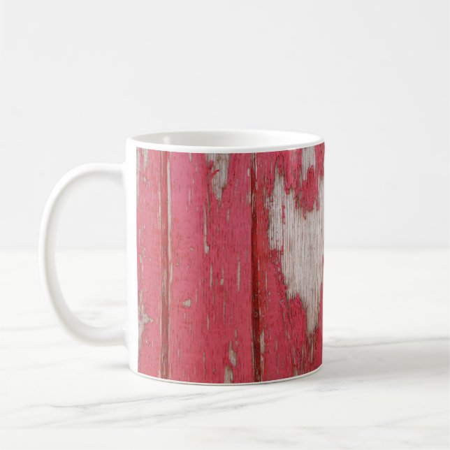 Rustic Peeled Paint Heart Mug (Left)