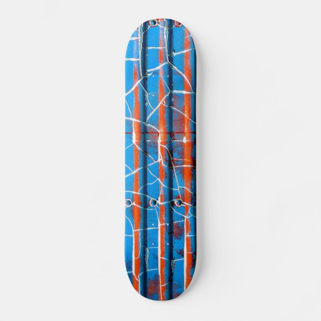 Rustic Peeling Paint Skateboard (Front)