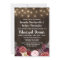 Rustic Peony Marsala Rehearsal Dinner Invitations